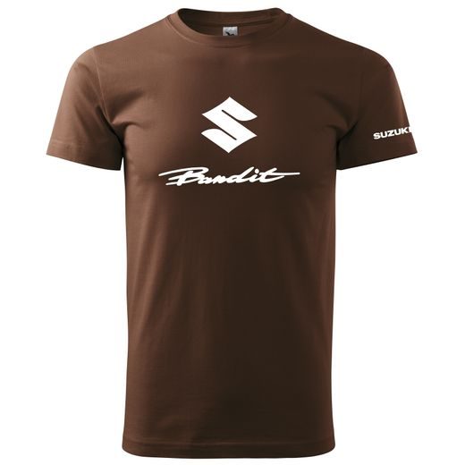 PÁNSKÉ TRIKO S MOTIVEM SUZUKI BANDIT 1 - ČOKOLÁDOVÉ