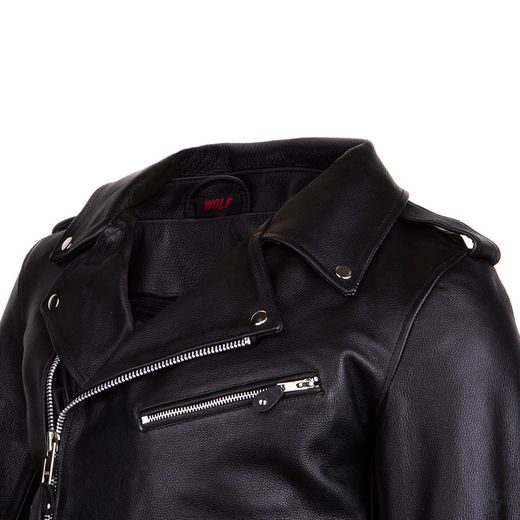 KOŽENÝ KŘIVÁK NA MOTORKU WOLF BIKER