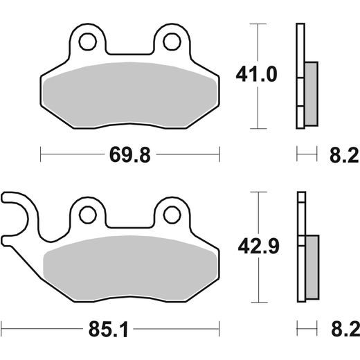 BRZDOVÉ DESTIČKY BREMBO 07005 BRZDOVÉ DESTIČKY PRO SKÚTRY CC