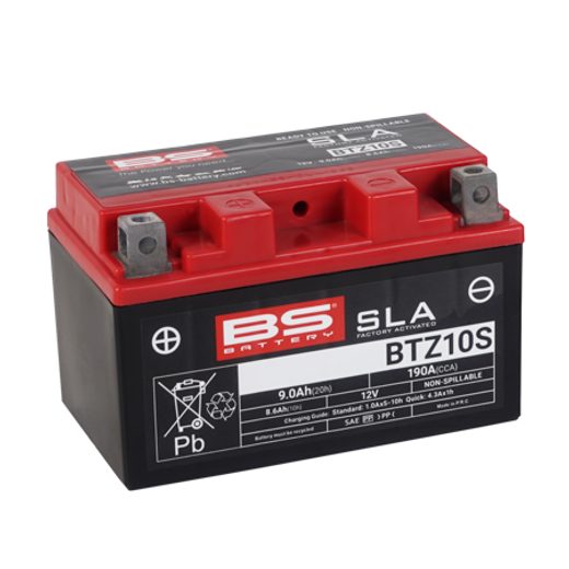 TOVÁRNĚ AKTIVOVANÁ MOTOCYKLOVÁ BATERIE BS-BATTERY BTZ10S (YTZ10S)