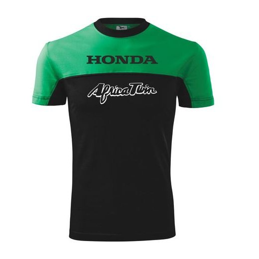 PÁNSKÉ TRIKO S MOTIVEM HONDA AFRICA 1 - ZELENO/ČERNÉ