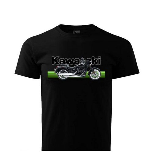 PÁNSKÉ TRIKO S MOTIVEM KAWASAKI VULCAN 1 - ČERNÉ