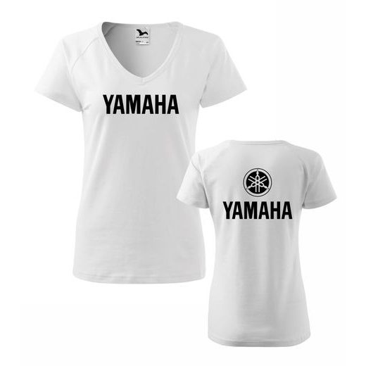 DÁMSKÉ TRIKO S MOTIVEM YAMAHA 1 - BÍLÉ