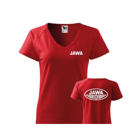 DÁMSKÉ TRIKO S MOTIVEM JAWA - ČERVENÉ