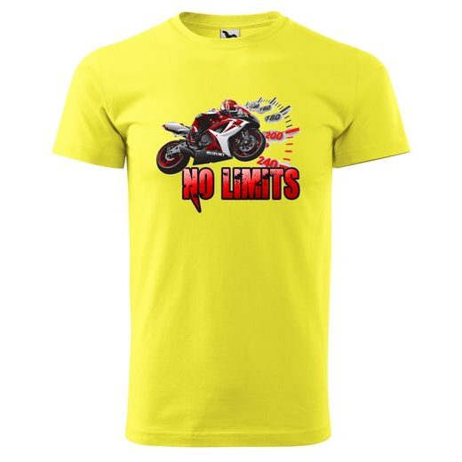 PÁNSKÉ TRIKO S MOTIVEM SUZUKI NO LIMITS - CITRÓNOVÉ