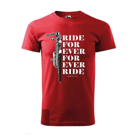 PÁNSKÉ TRIKO S MOTIVEM RIDE FOREVER - ČERVENÉ