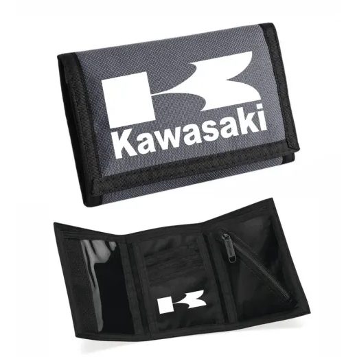 MOTO PENĚŽENKA S MOTIVEM KAWASAKI 1 - ŠEDÁ
