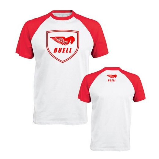 PÁNSKÉ TRIKO S MOTIVEM BUELL 1 - ČERVENO/BÍLÉ