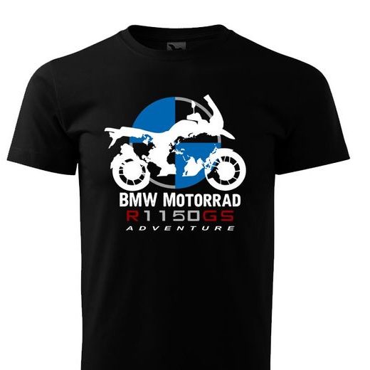 PÁNSKÉ TRIKO S MOTIVEM BMW R 1150 GS ADVENTURE - ČERNÉ