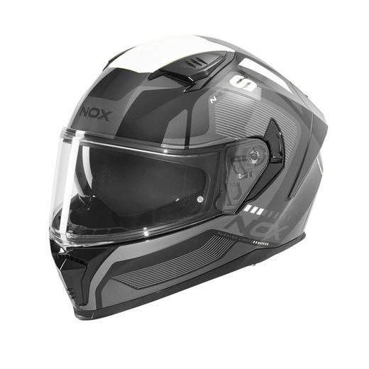 PŘILBA NA MOTORKU NOX N402 MENTOR ČERNÁ/BÍLÁ