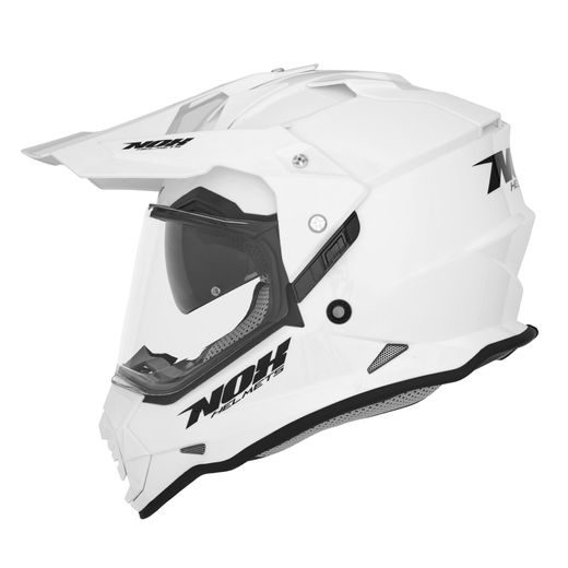 ENDURO HELMA DUAL NOX N312 BÍLÁ LESKLÁ