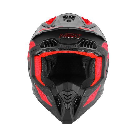 MOTOKROSOVÁ HELMA NOX N634 STORM ČERVENÁ