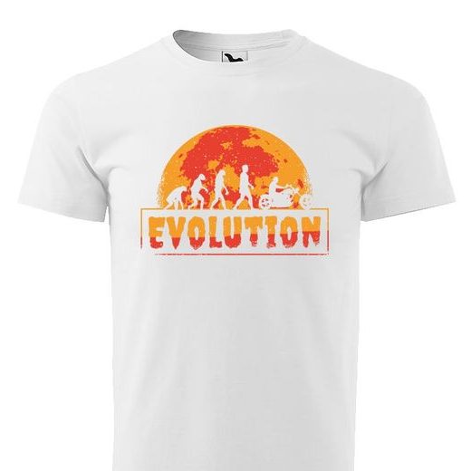 PÁNSKÉ TRIKO S MOTIVEM CHOPPERS EVOLUTION 2 - BÍLÉ
