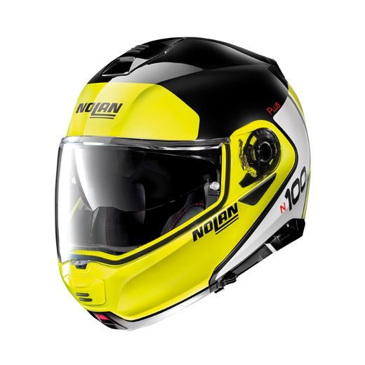 NOLAN N100-5 PLUS DISTINCTIVE N-COM 28 GLOSSY BLACK/YELLOW