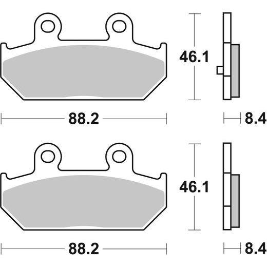 BRZDOVÉ DESTIČKY BREMBO 07058XS