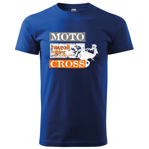 PÁNSKÉ TRIKO S MOTIVEM MOTOCROSS HAWAII - KRÁLOVSKY MODRÉ