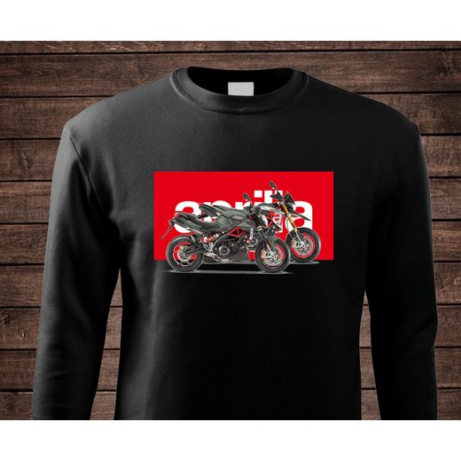 PÁNSKÁ MIKINA S MOTIVEM APRILIA ENDURO - ČERNÁ