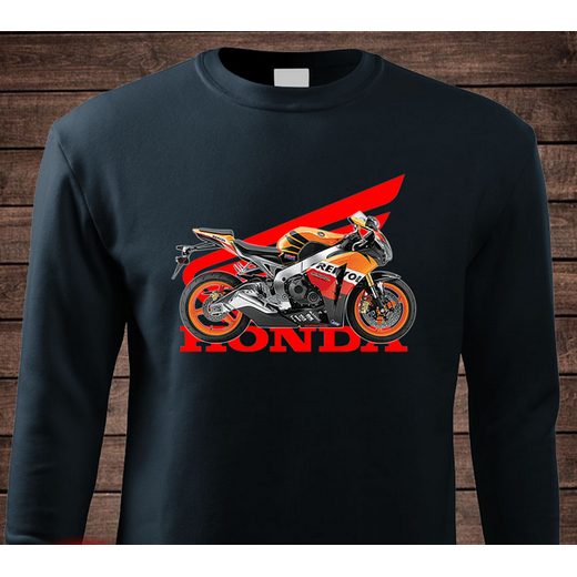 PÁNSKÁ MIKINA S MOTIVEM HONDA CBR REPSOL - TMAVĚ MODRÁ