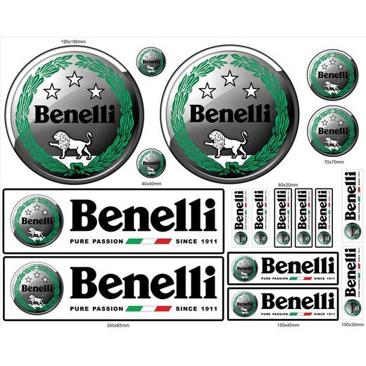 BAREVNÉ SAMOLEPKY S MOTIVEM BENELLI