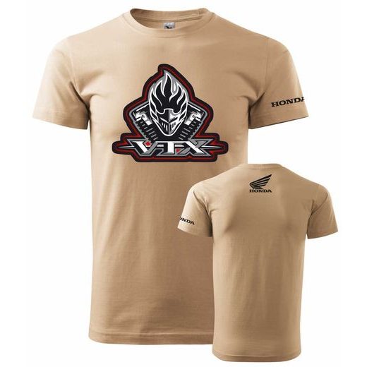 PÁNSKÉ TRIKO S MOTIVEM HONDA VTX - PÍSKOVÉ