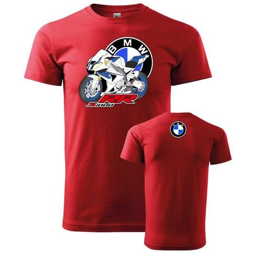 PÁNSKÉ TRIKO S MOTIVEM BMW S 1000 RR - ČERVENÁ
