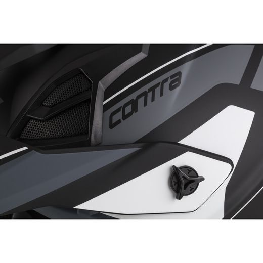 PŘILBA CROSS PRO 2 CONTRA, CASSIDA (ŠEDÁ MATNÁ/ČERNÁ/BÍLÁ) M140-1315