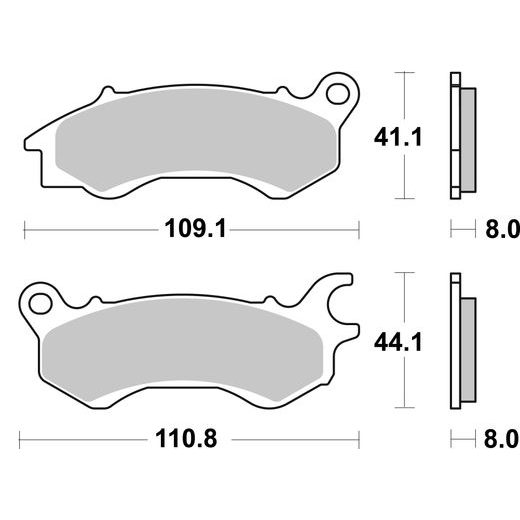 BRZDOVÉ DESTIČKY BREMBO 07119 BRZDOVÉ DESTIČKY PRO SKÚTRY CC