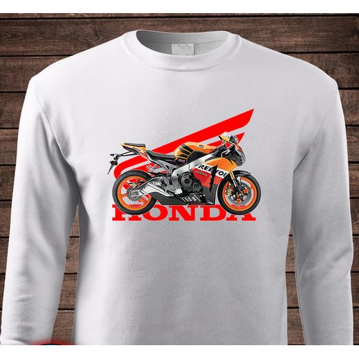 DÁMSKÁ MIKINA S MOTIVEM HONDA CBR REPSOL - BÍLÁ