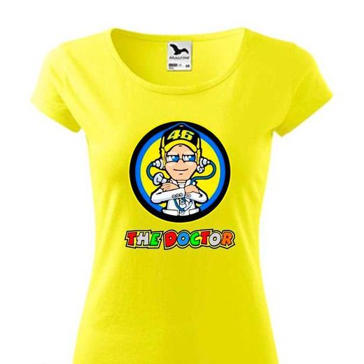 DÁMSKÉ TRIKO S MOTIVEM THE DOCTOR VALE - CITRÓNOVÉ