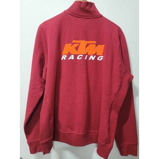 DÁMSKÁ MIKINA NA ZIP S MOTIVEM KTM RACING - VÍNOVÁ VÝPRODEJ