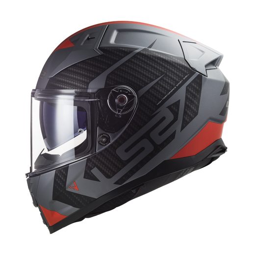 LS2 FF811 VECTOR II SPLITTER MATT TITANIUM RED-06