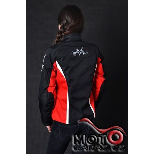 DÁMSKÁ BUNDA NA MOTORKU NERVE UNIQUE STAR RED