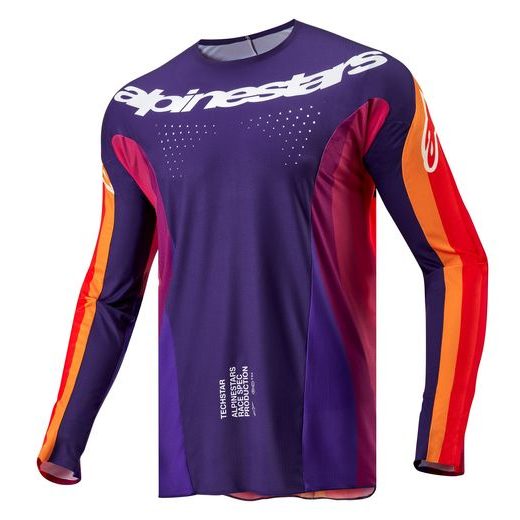 MX DRES TECHSTAR PNEUMA, ALPINESTARS (FIALOVÁ/ORANŽOVÁ/MODRÁ) 2024