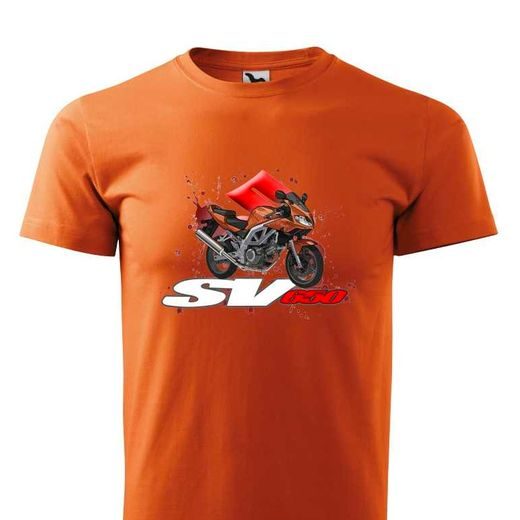 PÁNSKÉ TRIKO S MOTIVEM SUZUKI SV650 - ORANŽOVÁ