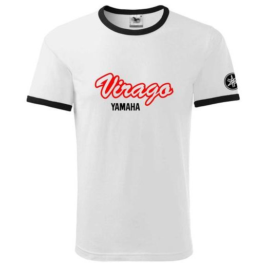 PÁNSKÉ TRIKO S MOTIVEM YAMAHA VIRAGO 1 - BÍLÉ