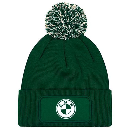 ZIMNÍ ČEPKA S BAMBULÍ A MOTIVEM BMW