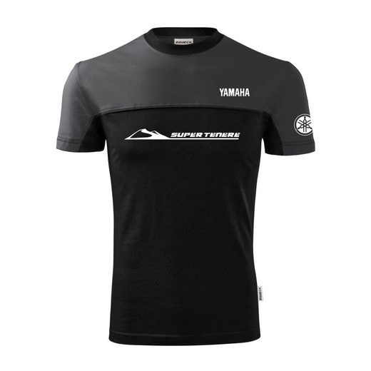 PÁNSKÉ TRIKO S MOTIVEM YAMAHA SUPERTENERE - ŠEDÁ/ČERNÁ