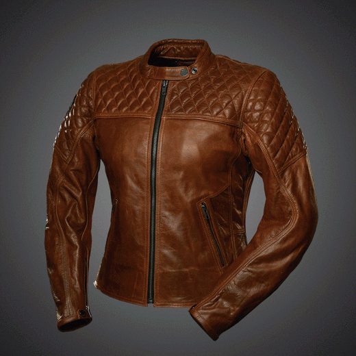 DÁMSKÁ KOŽENÁ BUNDA 4SR SCRAMBLER LADY COGNAC