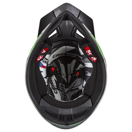 PŘILBA CROSS PRO 2 CONTRA, CASSIDA (ZELENÁ PERLEŤ/ČERNÁ/ŠEDÁ/BÍLÁ) M140-1314
