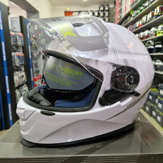 INTEGRÁLNÍ HELMA AXXIS EAGLE SV LESKLÁ BÍLÁ