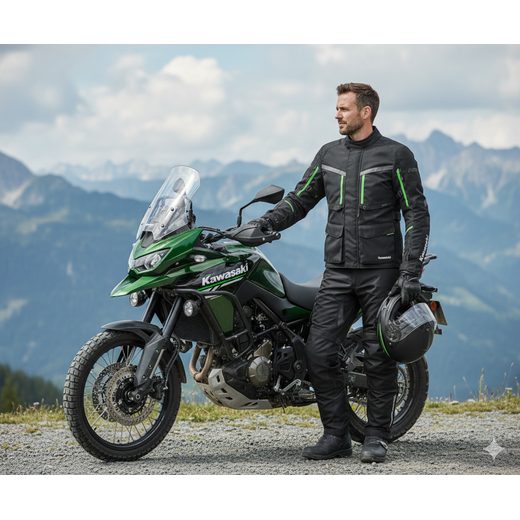 PÁNSKÁ TEXTILNÍ BUNDA NA MOTORKU KAWASAKI TRIER II