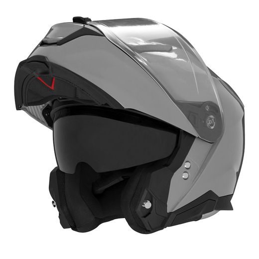 VÝKLOPNÁ HELMA NOX N967 ŠEDÁ LESKLÁ