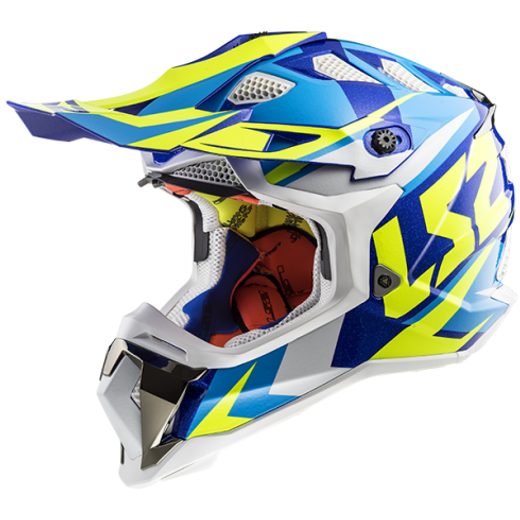 LS2 MX470 SUBVERTER NIMBLE WHITE BLUE H-V YELLOW