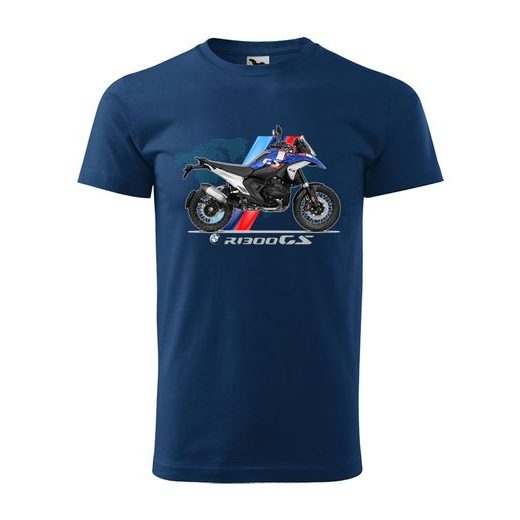PÁNSKÉ TRIKO S MOTIVEM BMW R 1300 GS - TMAVĚ MODRÉ