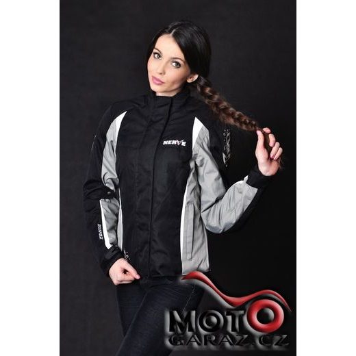 DÁMSKÁ BUNDA NA MOTORKU NERVE UNIQUE STAR SILVER