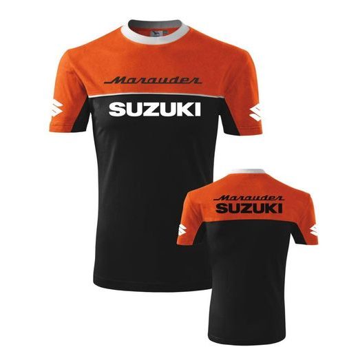 PÁNSKÉ TRIKO S MOTIVEM SUZUKI MARAUDER - ORANŽOVÁ/ČERNÁ