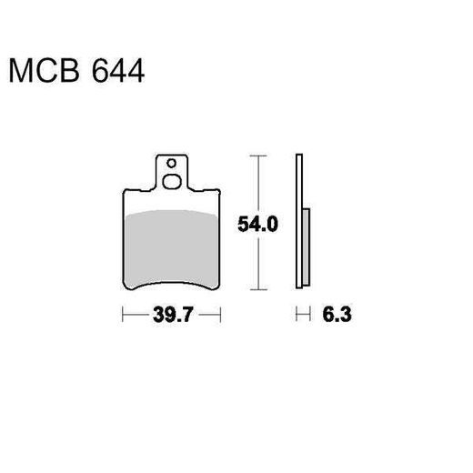 BRZDOVÉ DESTIČKY LUCAS MCB 644 ORGANICKÉ