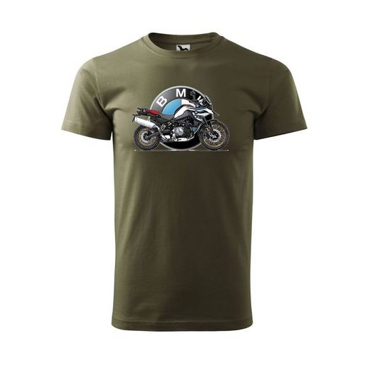 PÁNSKÉ TRIKO S MOTIVEM BMW GS 850 - MILITARY