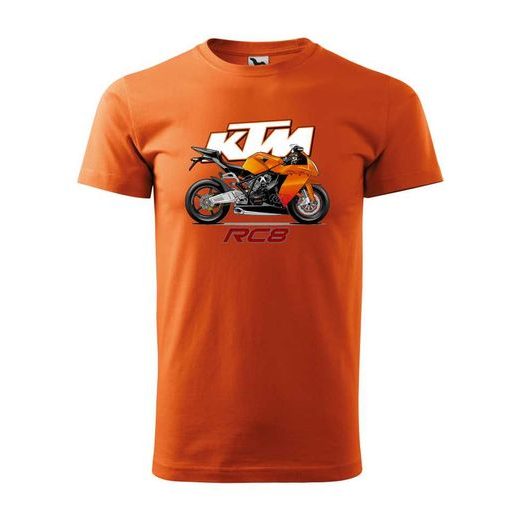 PÁNSKÉ TRIKO S MOTIVEM KTM RC8 - ORANŽOVÉ