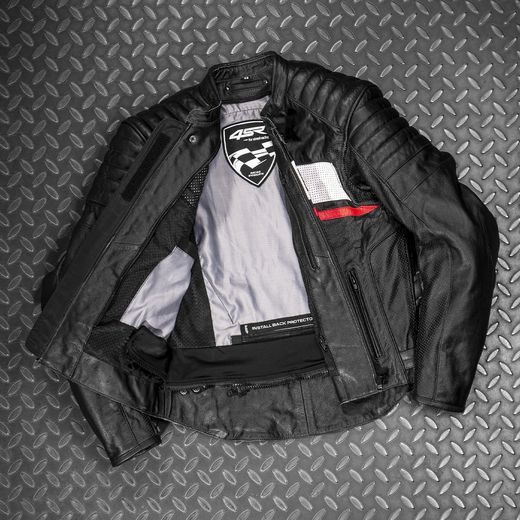 KOŽENÁ BUNDA NA MOTORKU 4SR ROADSTER III - RED